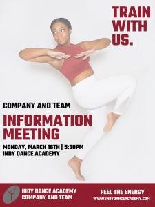 Competition Company & Team Information Meeting @ Indy Dance Academy